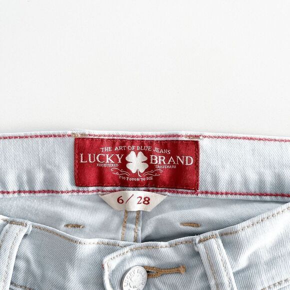 Lucky Brand Women's Cropped Jeans Five Pocket Charlie Skimmer Light Blue Size 28 - Picture 3 of 10